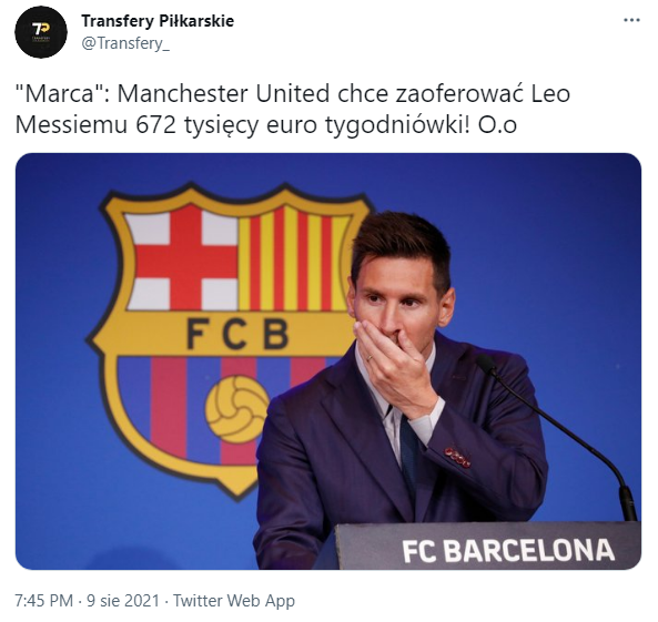 ''Marca'': KOSMICZNA TYGODNIÓWKA od Manchesteru United dla Messiego! O.o